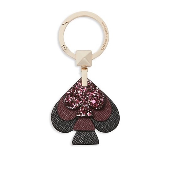 KATE SPADE ♠️ STACKED SPADE GLITTER KEY FOB